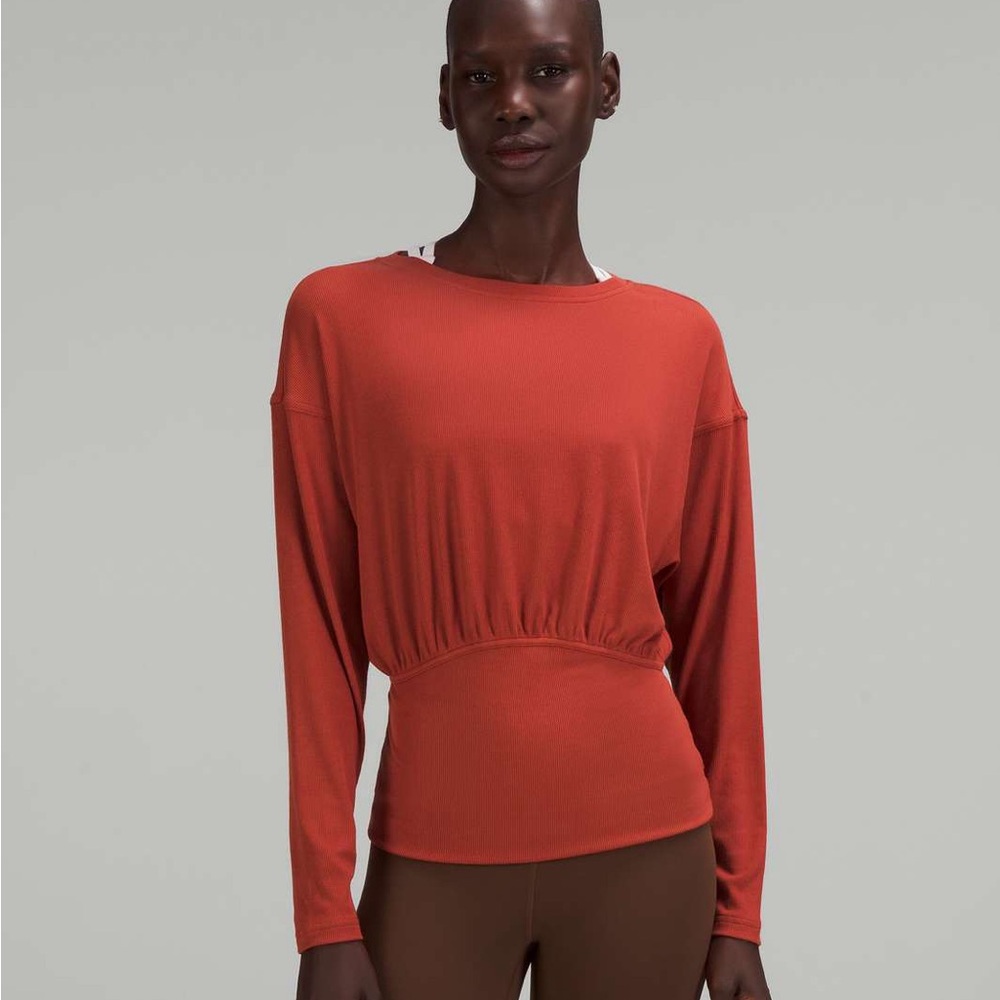 lululemon athletica Red Long Sleeve Top